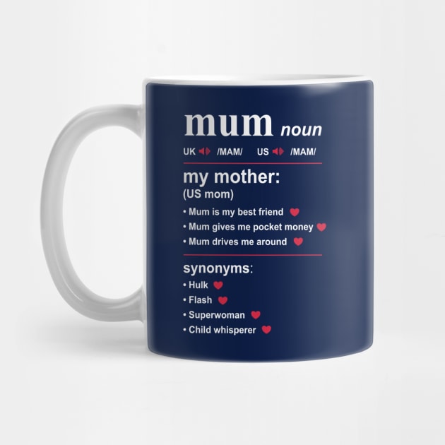 Definition of Mum for Dark Background by dkdesigns27